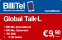 BilliTel Gobal Talk-L € 9,90 BilliTel Gobal Talk-L € 9,90