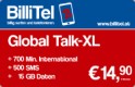 BilliTel Gobal Talk-XL € 14,90 BilliTel Gobal Talk-XL € 14,90