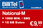 BilliTel National-M € 9,99 BilliTel National-M € 9,99